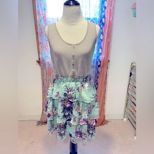 Floral ruffle sundress Blue Bird